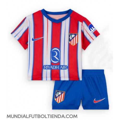 Camiseta Atletico Madrid Primera Equipación Replica 2024-25 para niños mangas cortas (+ Pantalones cortos)